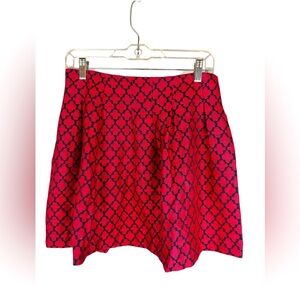 Banana Republic Red Asymmetrical Bubble Mini Skirt